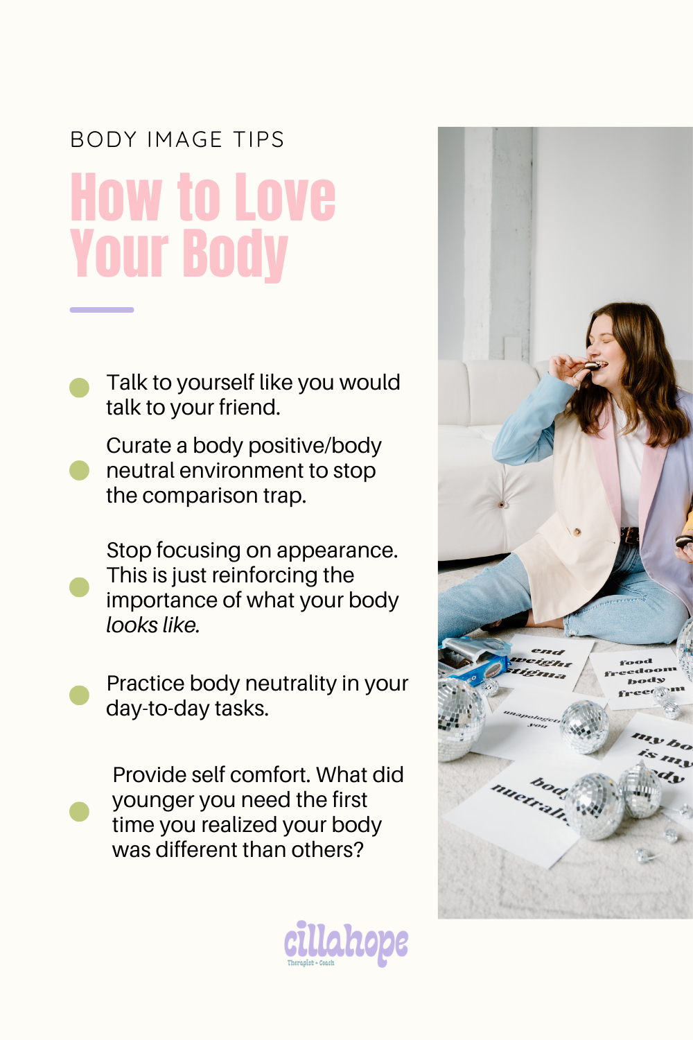 body image tips for someone who hates their body.